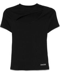 AMISH - Cut-Out T-Shirt - Lyst