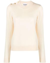 Ganni - Mix Merino-Cashmere Jumper - Lyst