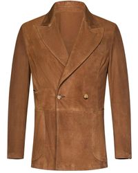 Franzese Collection - ピークドラペル スエードダブルジャケット - Lyst