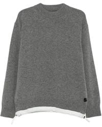 Sacai - Pullover Mit Logo-Patch - Lyst