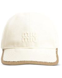 Miu Miu - Drill And Poplin Baseball Cap - Lyst