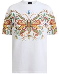Etro - Cotton Paisley-Print T-Shirt - Lyst