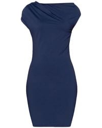 Patrizia Pepe - Minikleid mit asymmetrischem Ausschnitt - Lyst