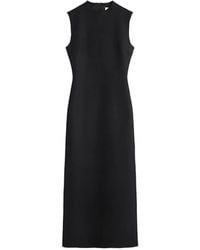 Maison Margiela - Mock-Neck Virgin Wool Maxi Dress - Lyst