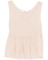 Chloé - Top Met Peplum Afwerking - Lyst