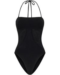 Wolford - Halter-Neck Mesh Swimsuit - Lyst