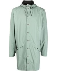 Rains - Hooded Stud-fastening Raincoat - Lyst