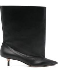 Jacquemus - 45Mm Leather Heeled Ankle Boots - Lyst
