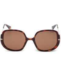 Polaroid - Tortoiseshell-Effect Square-Frame Sunglasses - Lyst