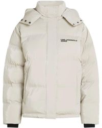 Karl Lagerfeld - Hooded Puffer Jacket - Lyst