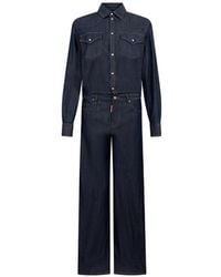 DSquared² - Chemise Noire Rinse Jean Jumpsuit - Lyst