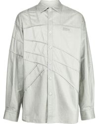 Feng Chen Wang - Logo-plaque Cotton-blend Shirt - Lyst