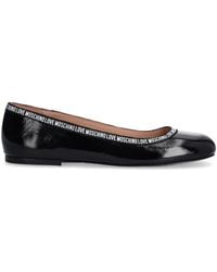 Love Moschino - Logo-Trim Ballet Flats - Lyst