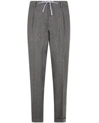 Barba Napoli - Drawstring-Waist Pressed-Crease Trousers - Lyst