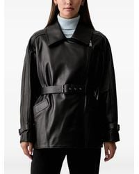 Trussardi - Leather Biker Jacket - Lyst