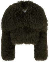 The Attico - Cropped-Jacke Aus Shearling - Lyst