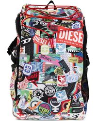 DIESEL - Logo-Patch Drawstring Backpack - Lyst