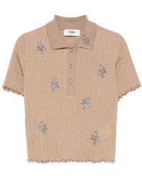 Fendi - Jersey Polo Shirt - Lyst