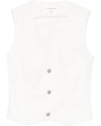 Victoria Beckham - Button-Fastening Sleeveless Vest - Lyst