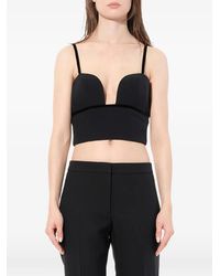 McQueen - Leaf Crepe Top - Lyst