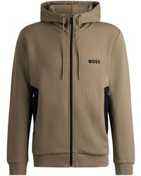 BOSS - Logo-embroidered Track Jacket - Lyst