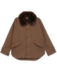 Marc O' Polo - Faux-Fur Collar Cotton Jacket - Lyst