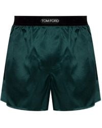 Tom Ford - Logo-Patch Silk Boxer Shorts - Lyst
