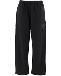 Billionaire - Logo-Patch Wide-Leg Trousers - Lyst