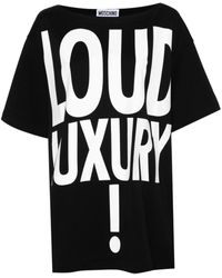 Moschino - T-shirt en coton à slogan imprimé - Lyst
