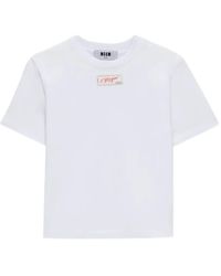 MSGM - Logo-Patch T-Shirt - Lyst