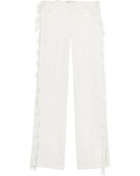 Blumarine - Lace-Detail Trousers - Lyst