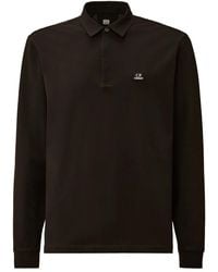 C.P. Company - Long-Sleeve Logo Polo Shirt - Lyst