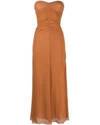 forte_forte - Long Silk Dress With Lurex Texture - Lyst