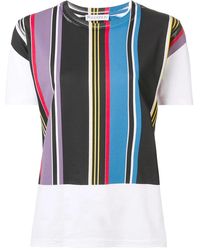 JW Anderson - Stripe Panel T-Shirt - Lyst