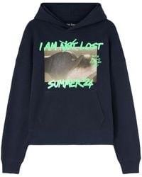 Palm Angels - Graphic-print Cotton Hoodie - Lyst