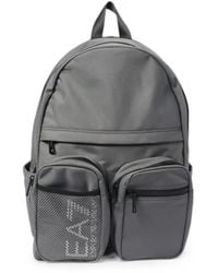 EA7 - Logo-Detail Multi-Pocket Backpack - Lyst