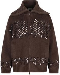 Brunello Cucinelli - Openwork cardigan - Lyst