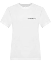 Victoria Beckham - T-Shirt Mit Logo-Print - Lyst