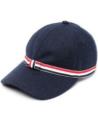 Thom Browne - Baseballkappe mit Logo-Streifen - Lyst