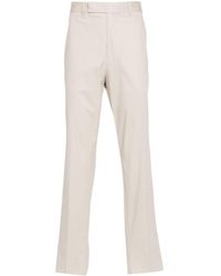 Zegna - Tapered cotton trousers - Lyst