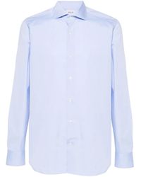 D4.0 - Katoenen Twill Overhemd - Lyst