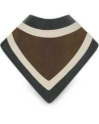 RETORI - Colour-Block Leather Bandana Scarf - Lyst