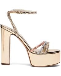 Casadei - Patty Andromeda Embellished Platform Sandals - Lyst