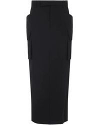 Rick Owens - Firbanks Virgin Wool Midi Skirt - Lyst