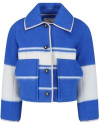 AM Remade - Striped Wool Jacket - Lyst