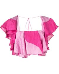 Acler Nelson Crop Top - Pink