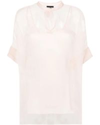 Giorgio Armani - Blusa Semi Trasparente - Lyst