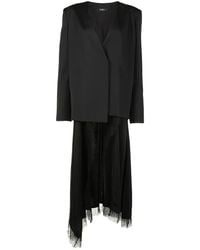 Goen.J - Silk-Wool Blend Wrap Blazer - Lyst