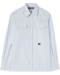 Palm Angels - And Striped Sleeve Shirt - Lyst
