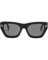 Fendi - Logo-Arm Square-Frame Sunglasses - Lyst